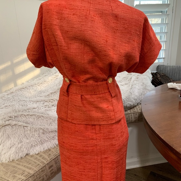 EUC Trina Turk Silk Orange Suit 4 - Picture 8 of 16